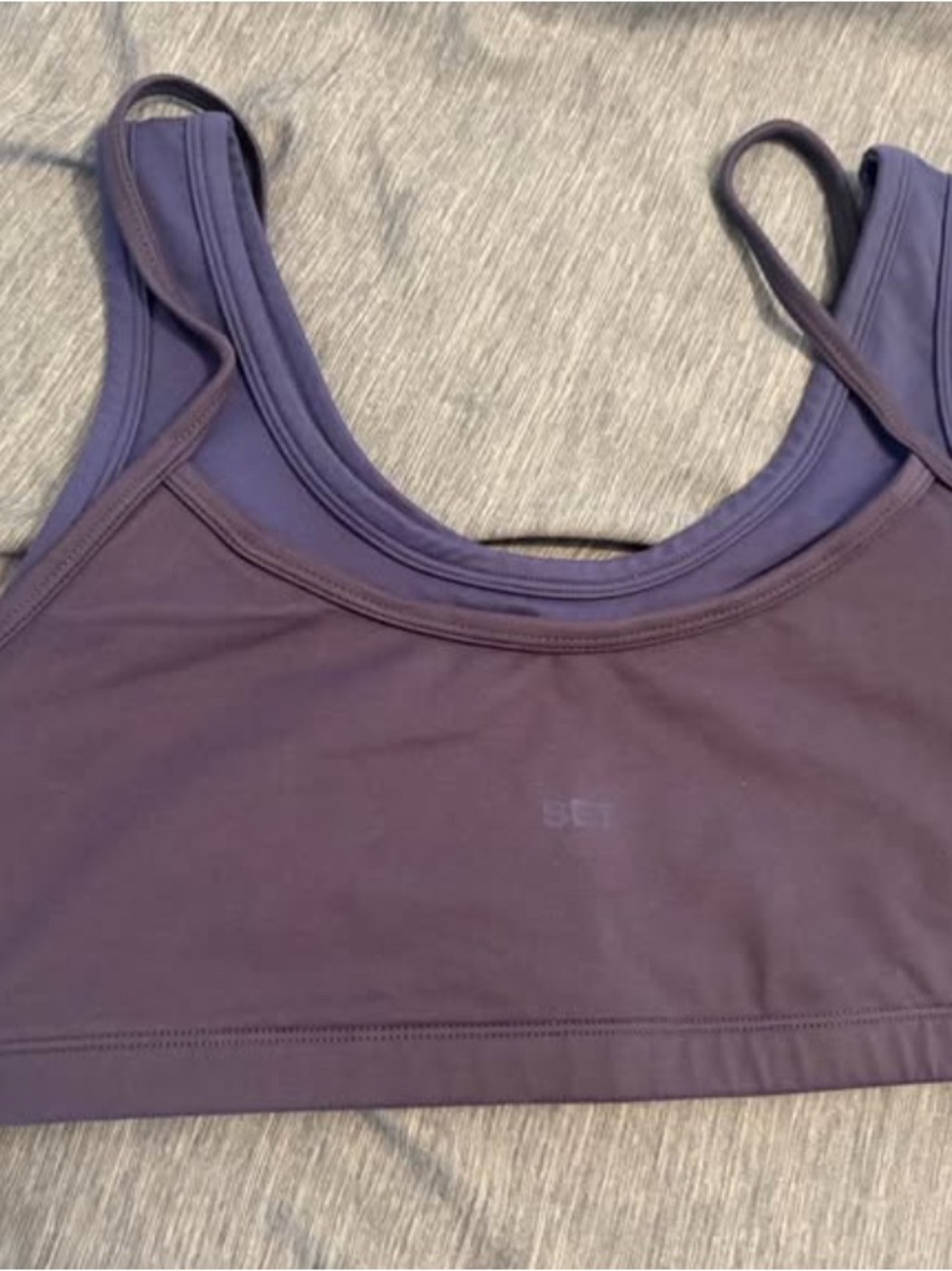 SET Active Dusty Lavender Double-Strap Sports Bra - Picture 4 of 4